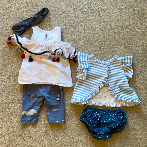 Mud Pie Girls 6-9 Month Matching Sets - Picture 4 of 5